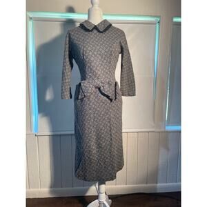 Vintage Bloomfield by Connie Chase Wool Blend‎ Sheath Dress (See Measurements)